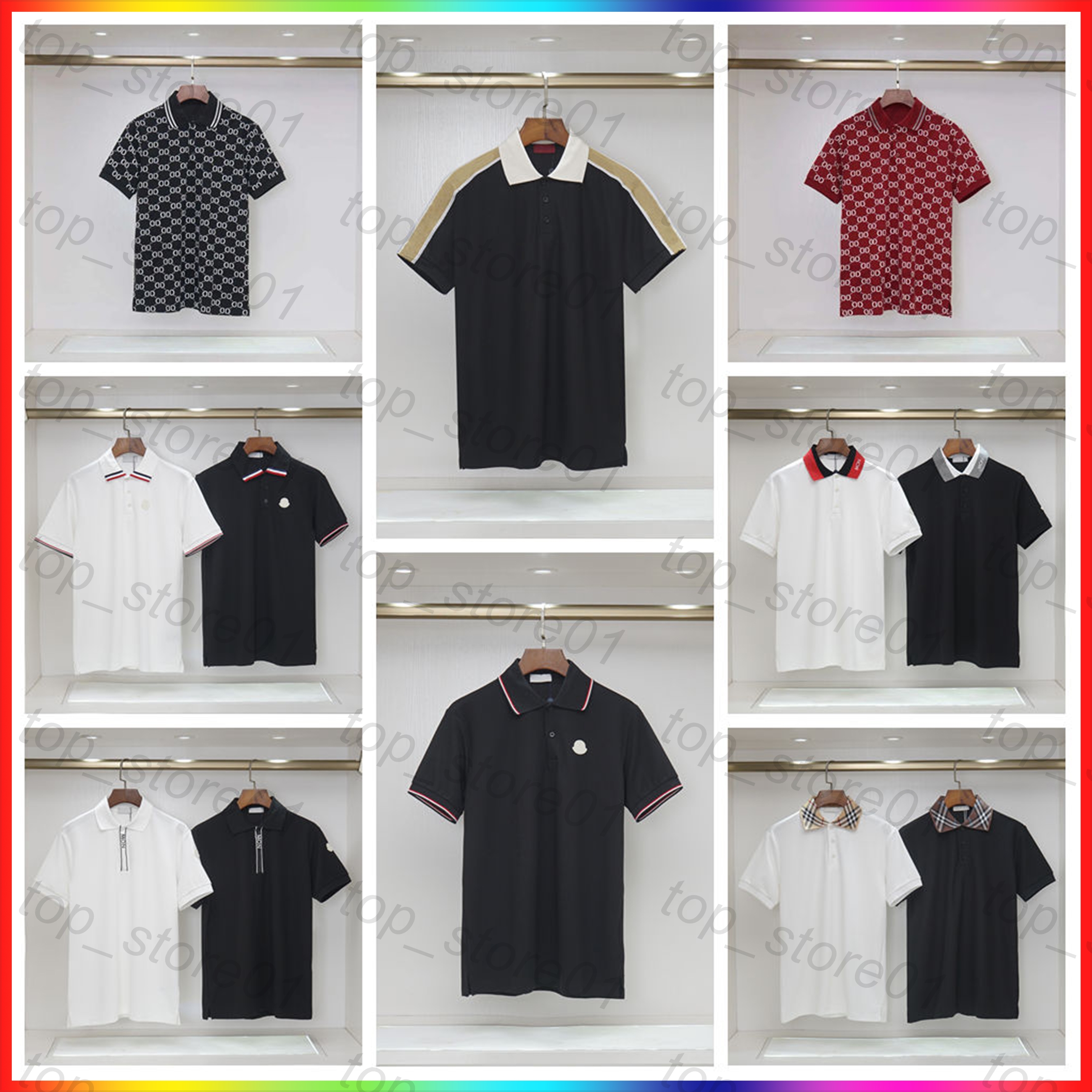 5A designer mens polo shirt embroidery letter printing short sleeve summer luxury men's and women's lapel casual graphic t shirt tops shirts fashion breathable polo