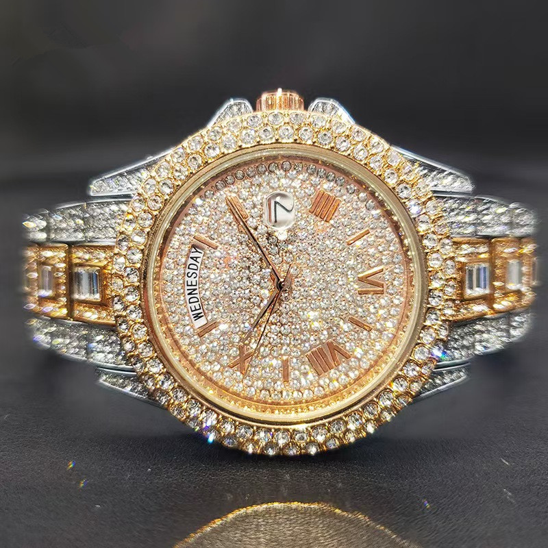 High quality VVS top quality moissanite watches, designer men's classic watches Free delivery Moissanite watches passed the diameter test Watch box and screwdriver