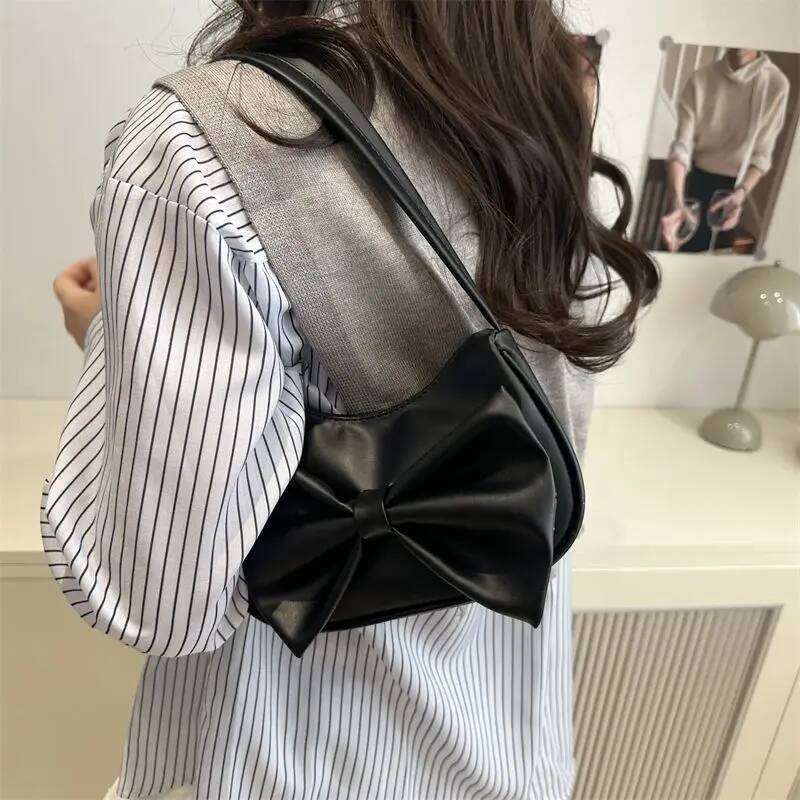 Bow Crossbody New Casual Versatile Beautiful Fashion Women One Shoulder Bag Mobile Phone Coin Purse Pu Leather Handbag 2025 C260204