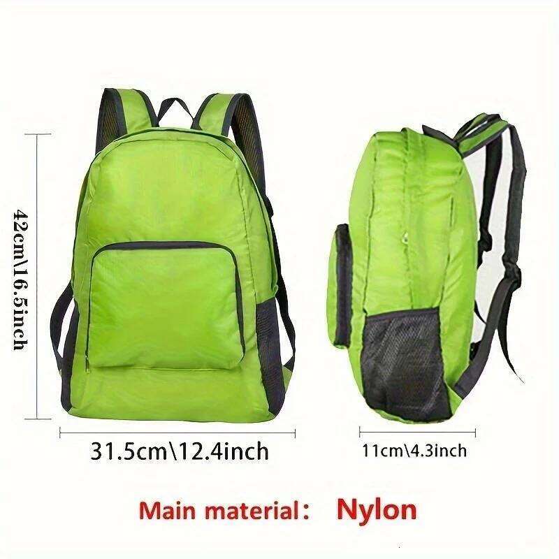 Large Capacity Durable Foldable Canvas Travel Hiking Camping Backpack with Adjustable Shoulder Straps and Zipper Closure Z260202