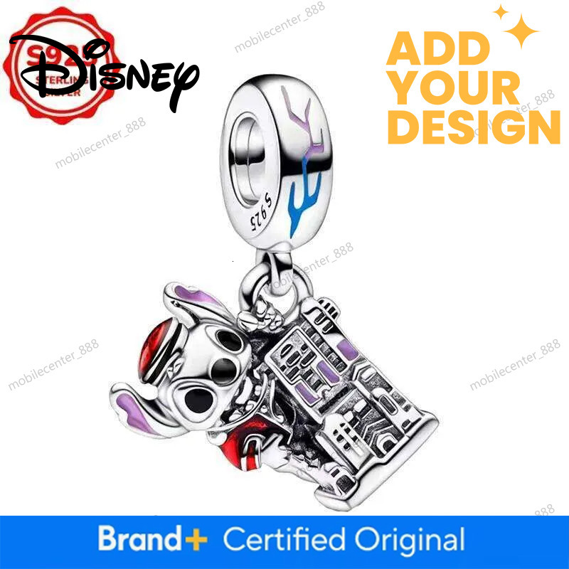 Disney Designer Jewelry New Hot Charms Disney Stitch Necklaces and Bracelets 925 Silver Pendant Beads Original Women Bracelet Bangles DIY luxury Jewel - view 7