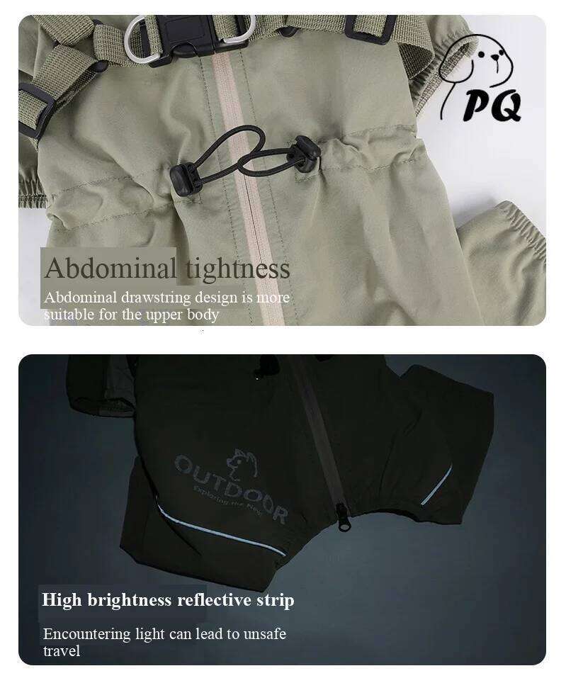 Famous brand New Pet Raincoat Can Be Towed Waterproof Outdoor Mountain Four Feet Chest Back All inclusive Small Dog Hat Fashion Clothing pupakaIK