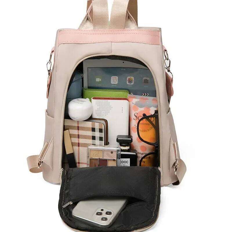 Waterproof Oxford Embroidery Women Backpack Fashion Anti-theft Large Capacity Female Travel Casual Backpacks School Laptop Bag Z260204
