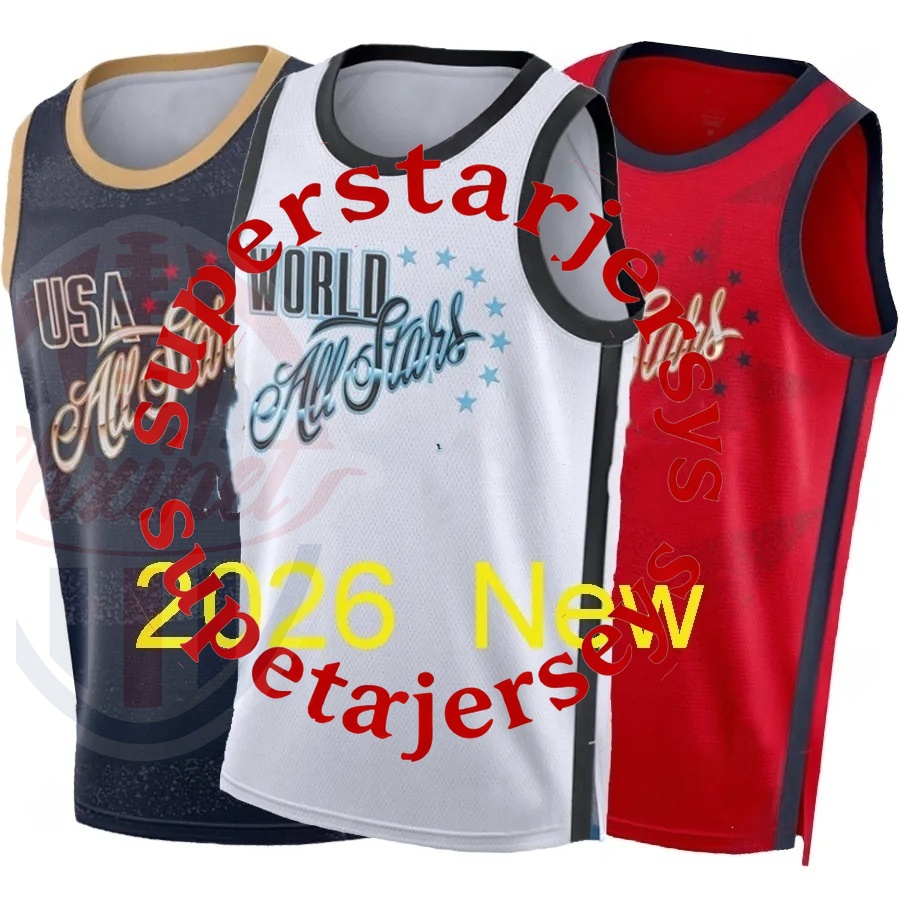 Custom 2026 ALL-STAR GAME Basketball Jersey Giannis Antetokounmpo Chet Holmgren Nikola Jokic Jalen Johnson Donovan Mitchell Towns Jamal Murray Antetokounmpo