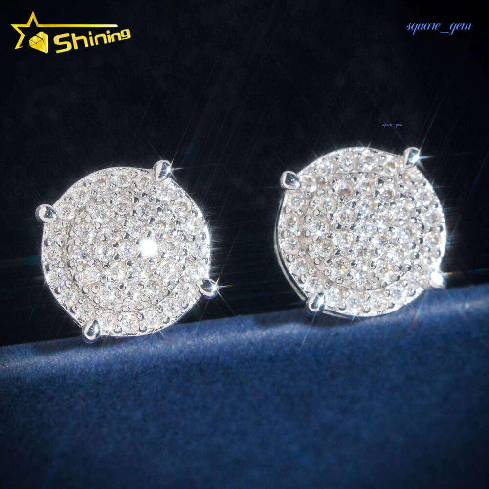 New Fashion Grown Jewelry 10K Solid Gold HPHT /Moissanite Lab Diamond Stud Earring Dropshipping