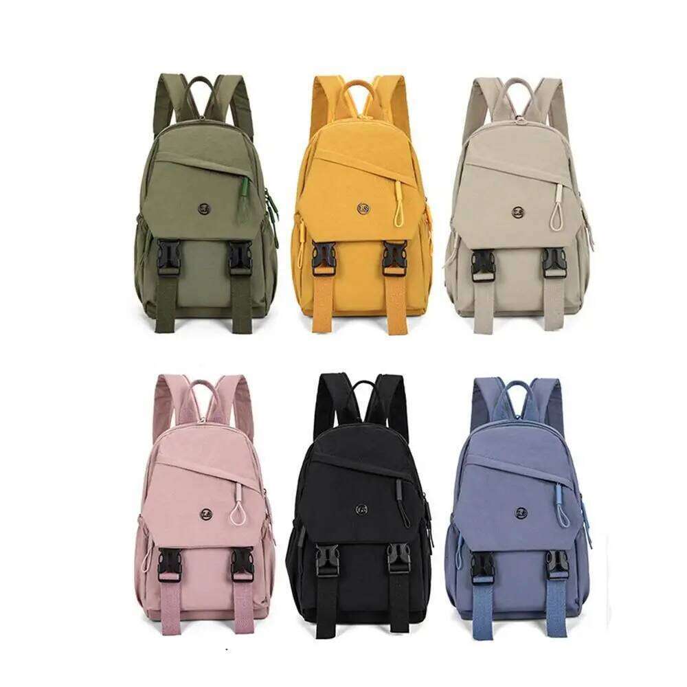 Portable Anti Theft Women Nylon Backpack Japanese Style Large Capacity Shoulder Bag Solid Color Student Schoolbag Travel Z260204