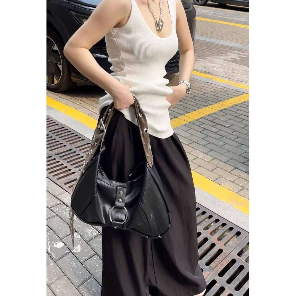 JIAERDI High Street Black Shoulder Purse Women Retro Pu Leather Soft Large Capacity Handbag Ladies Vintage Y2k Bags 2025 C260204