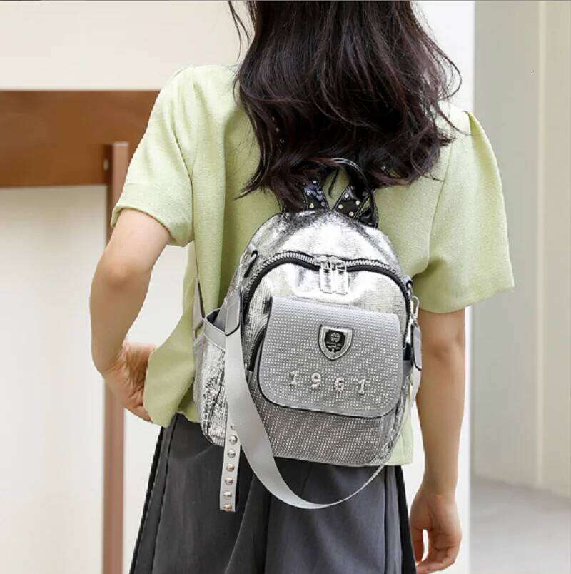 New Women Fashion Luxury Multifunctional Travel Backpack Leather High Capacity Double Zipper Shoulder Bags Girls School Bag Z260202