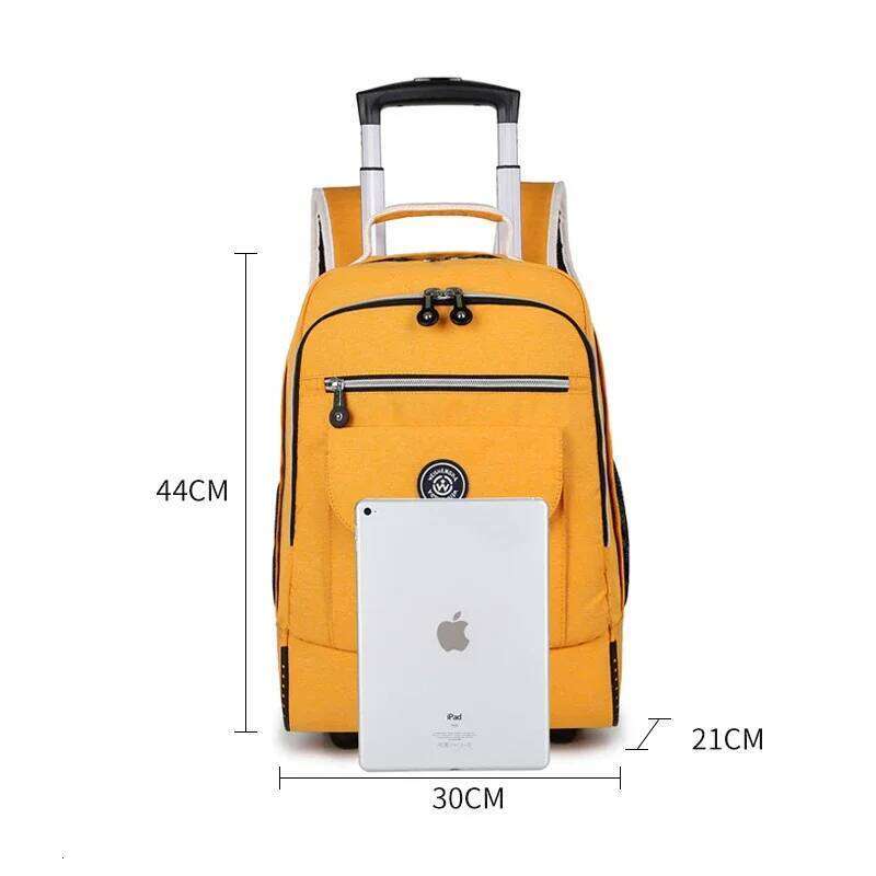 Fashion Backpack With Wheels Travel Large Capacity Trolley Bags Rolling Luggage Business Laptop School bag Z260204