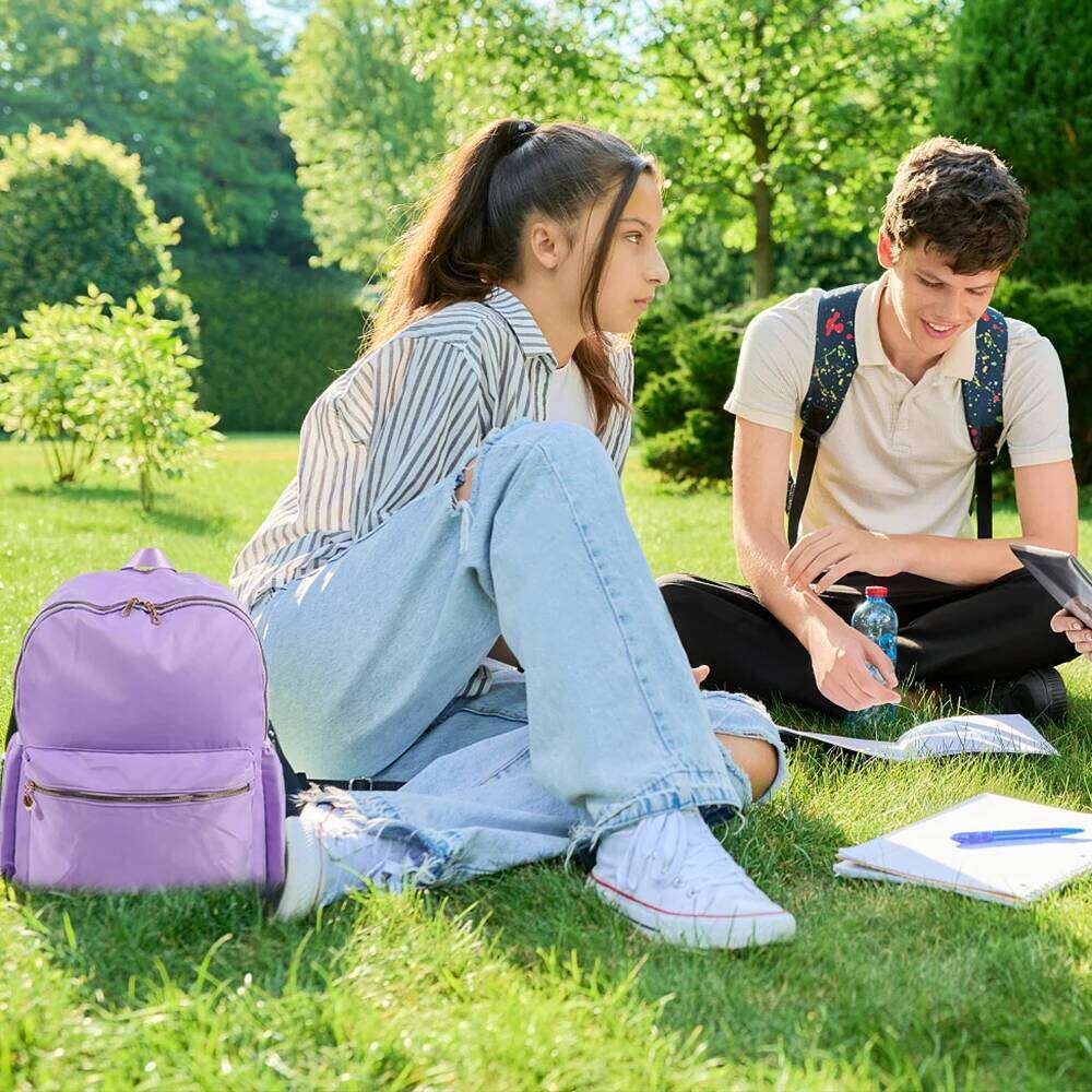 Solid School Backpack Nylon Women Girls Lightweight Waterproof Classic Student Large Travel Bag Kids Teenage Casual Simple Z260204