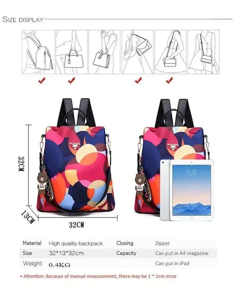 Fashion Backpack Women Oxford Cloth Shoulder Bag 2024 School Bags For Teenage Girls Light Ladies Travel Bagpack Mochila Feminina Z260204