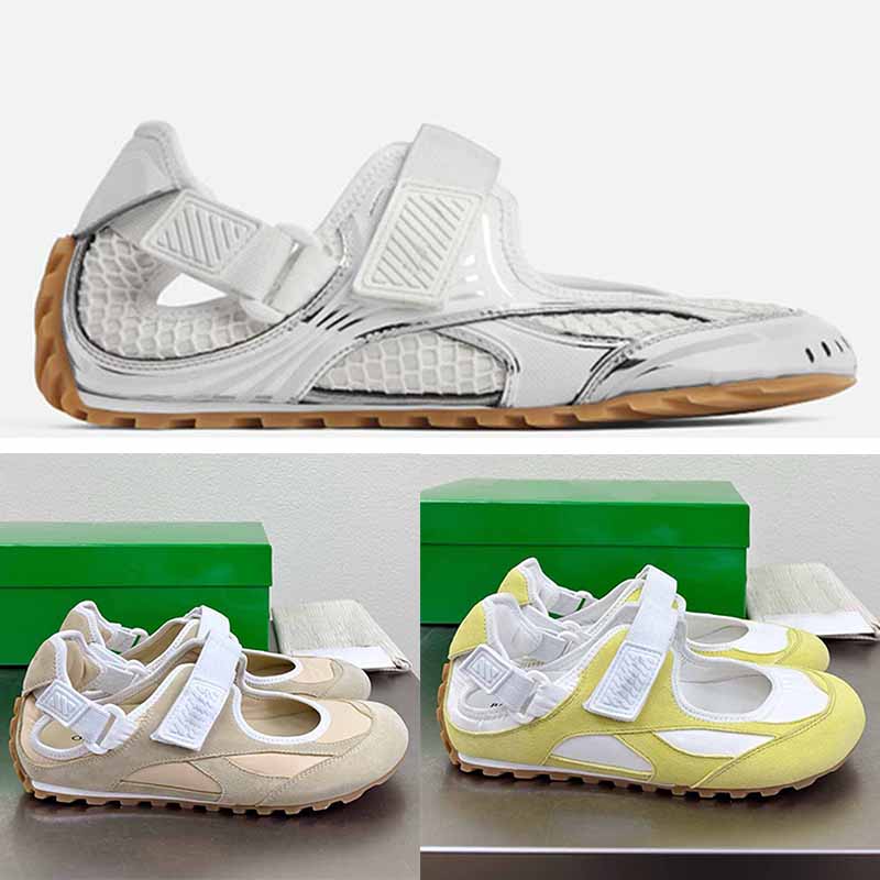 Womens Orbit Flash Mary Jane Sneakers Soft suede lightweight nylon Designer Mary Jane Casual Shoes Adjustable Strap round toe ballet flat Mary Jane shoes