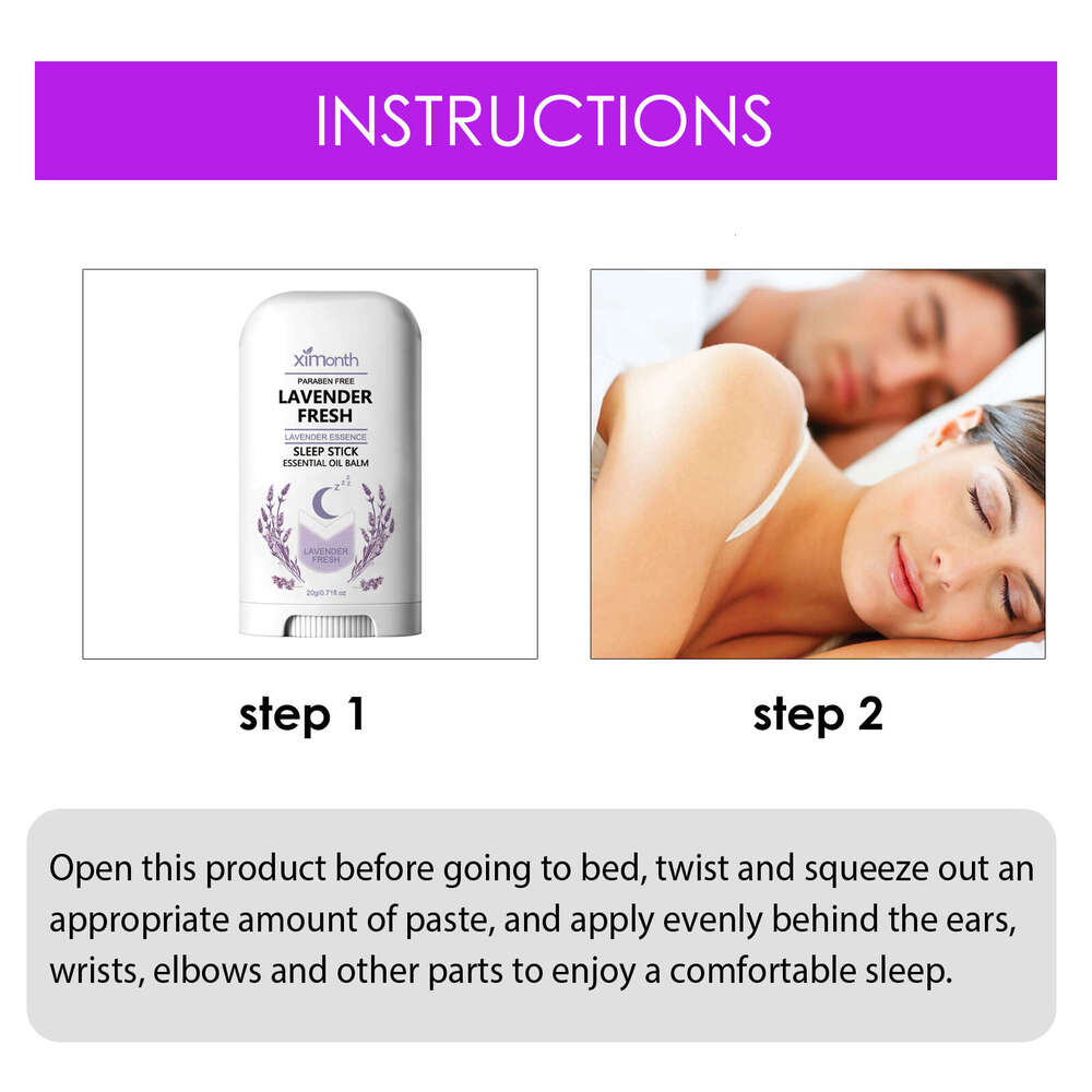 Ximonth Lavender Relieves Physical Fatigue Helps Body Care Sleep Stick S260203