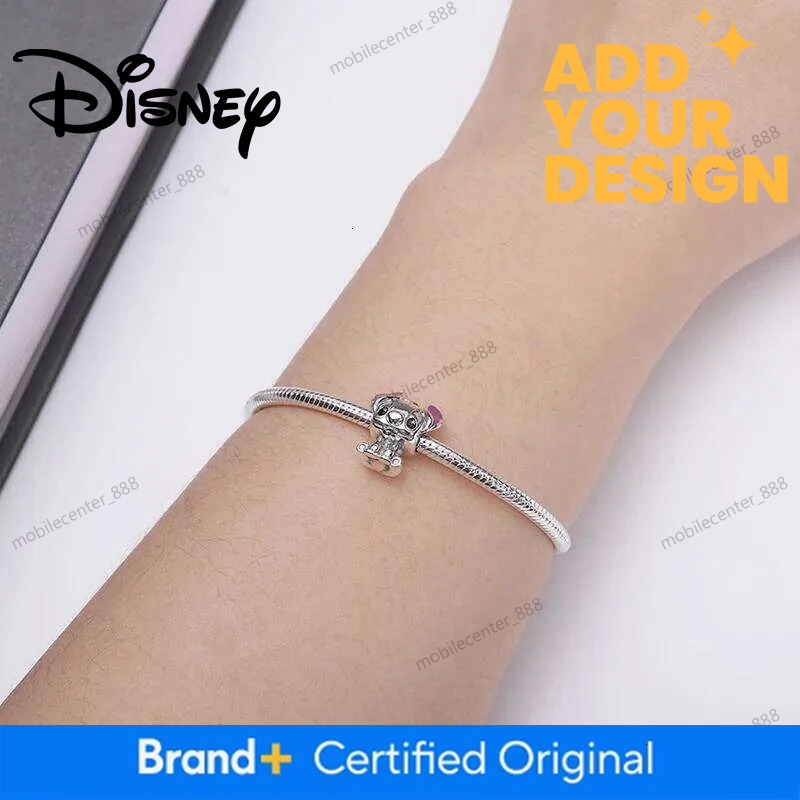 Disney Designer Jewelry New Hot Charms Disney Stitch Necklaces and Bracelets 925 Silver Pendant Beads Original Women Bracelet Bangles DIY luxury Jewel - view 6