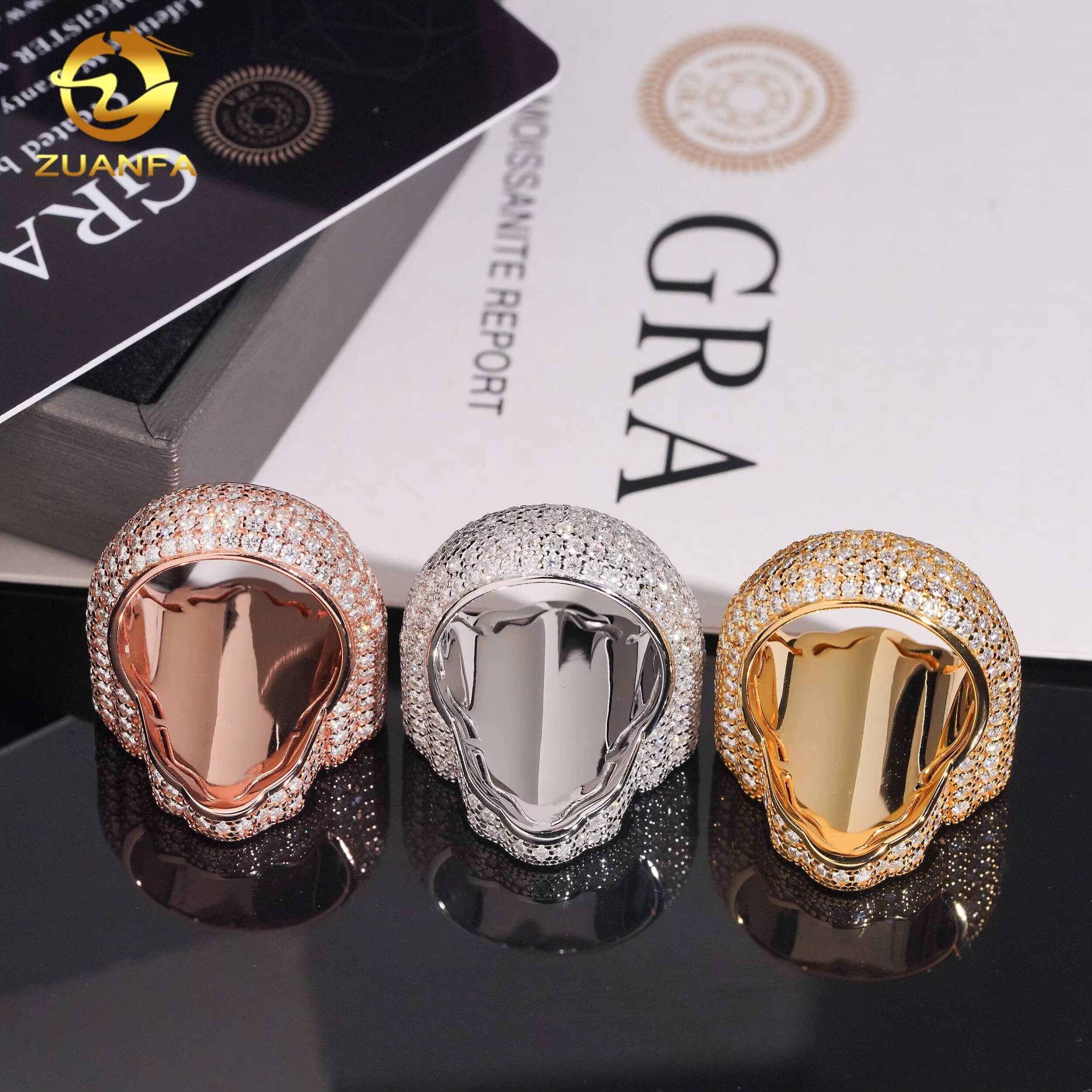 New Design Cross Ring Full Iced Out Championship Ring Baguette Cut Moissanite Ring Iced Out Ring Men Diamond Ring