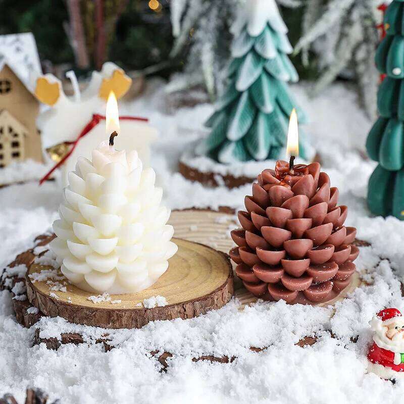 Handmade Scented Candles Creative Soy Wax Pine Cone Ornaments Pendants Ins Style Decoration Christmas Gifts S260204 0ae