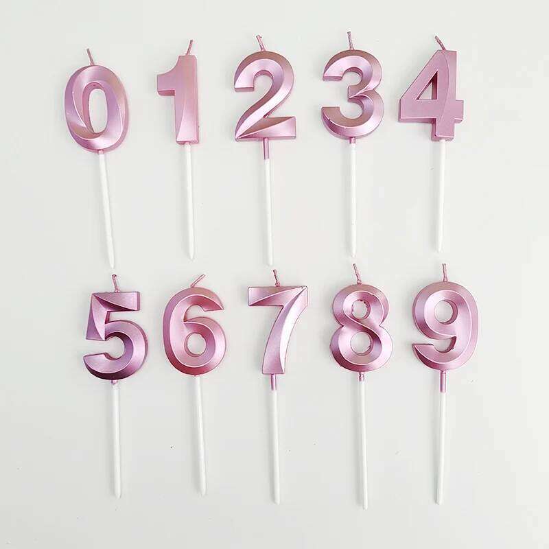 Candle Opera House Digital Birthday Cake Decoration Party Blue Pink Creative Candles S260204