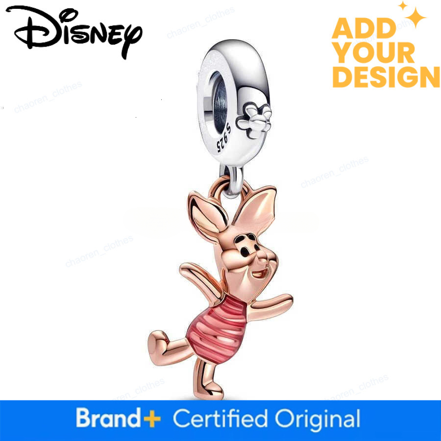 Disney New Sale Hot Toys Winnie the Pooh Series Designer Jewelry Charms Original Fit Bracelet Eeyore Piglet Tigger Beads Charm For Women luxury Jewelr