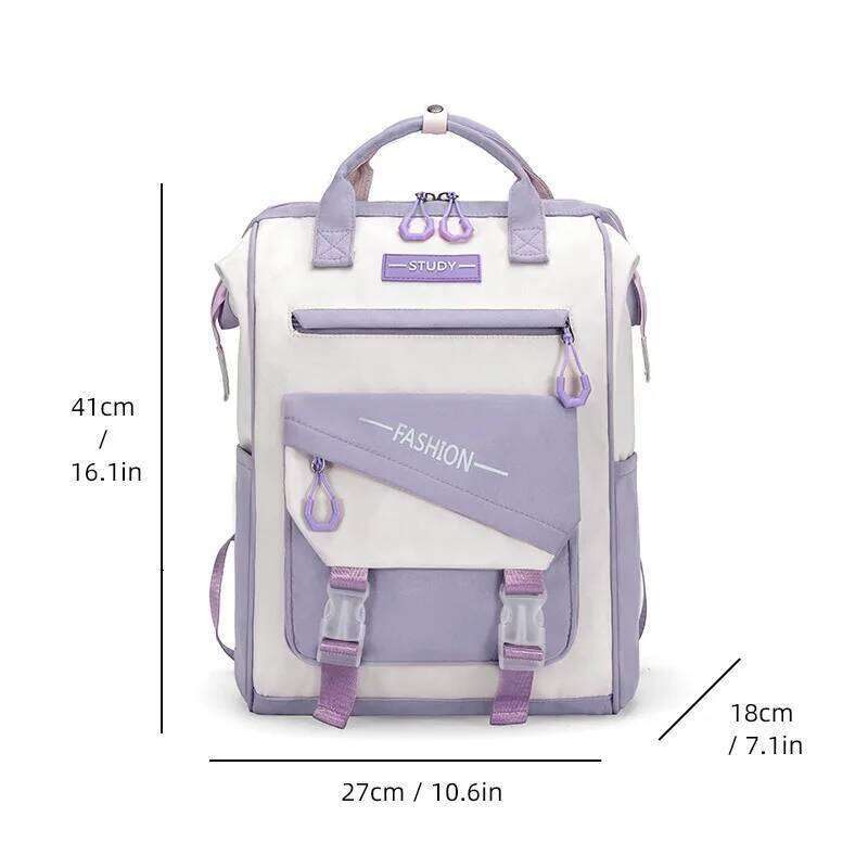 Schoolbag female k-style junior high school japanese preppy style college student backpack Z260204
