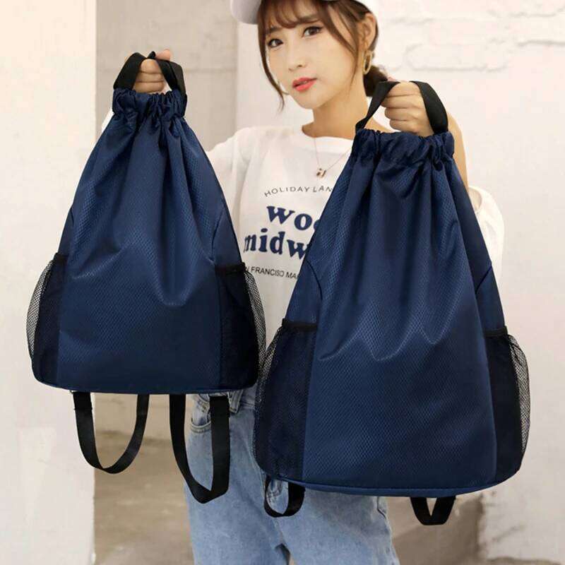Men Women Pocket 2023 New Nylon Waterproof Backpack Large Capacity Drawstring Travel Fitness Sports Bag Z260202