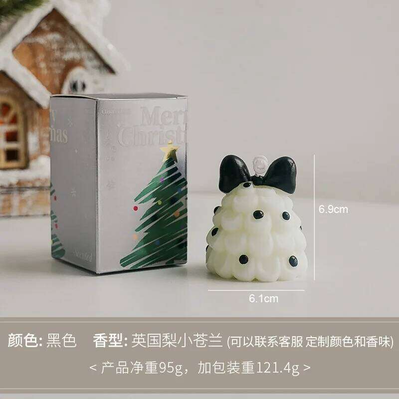 Tree Shaped Scented Handmade Decorative Candle for Table Photo Prop Christmas Eve Party Decoration and Gift S260204
