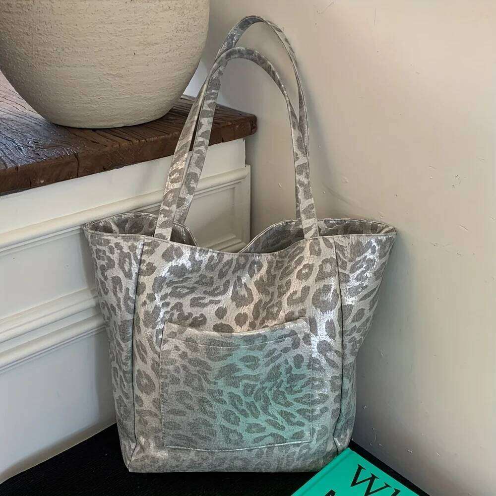 Large Capacity Women's New Arrival Commuter Tote Autumn/Winter Retro Niche Leopard Print Single Shoulder Bag C260204