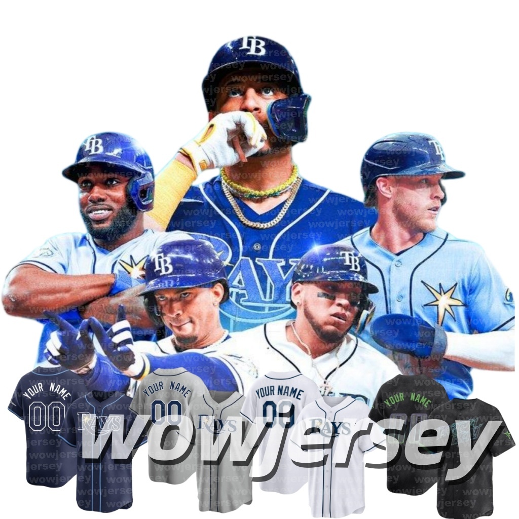 Tampa BayS rays jersey Yandy Diaz Junior Caminero Cedric Mullins Lux Ryan Pepiot Steven Matz Rasmussen Cleavinger Simpson Wade Boggs Fred McGriff Baseball Jerseys