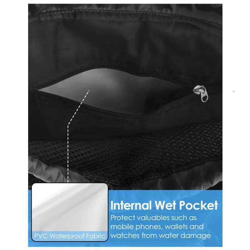 1pcs Mesh Drawstring Large Capacity Gym Beach Travel Bag Polyester Outdoor Sports Backpack Z260204