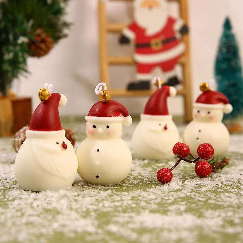 1Pc Christmas Santa Claus Scented Candle Natural Soy Wax Smokeless Aromatherapy Festive Decor Ornament Long-Lasting Fragrance S260204 613
