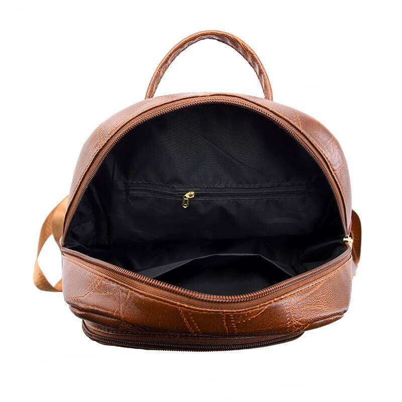 2024 Luxury Women's Leather Backpacks Sac A Dos Casual Daypack Vintage Backpack School Bags For Girls Mochila Rucksack Z260202