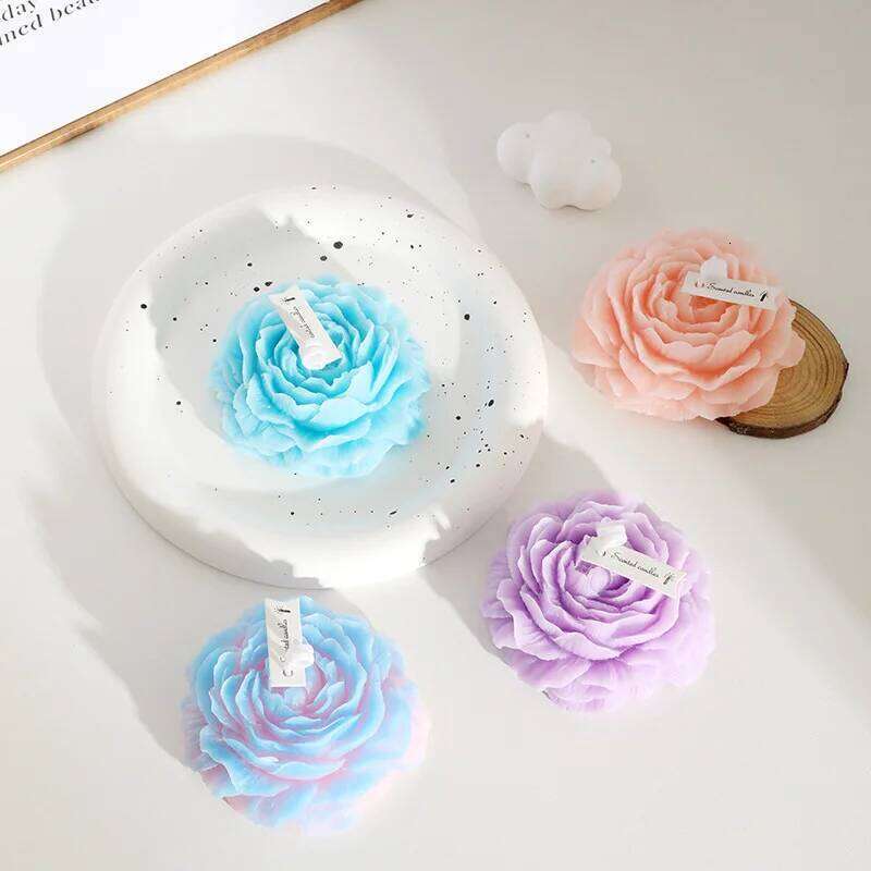 3D Peony Aromatic Candle Creative Flower Shape Aromatherapy Wedding Decor Gifts Box Valentine's Day Scented Souvenir Ornament S260204 f23
