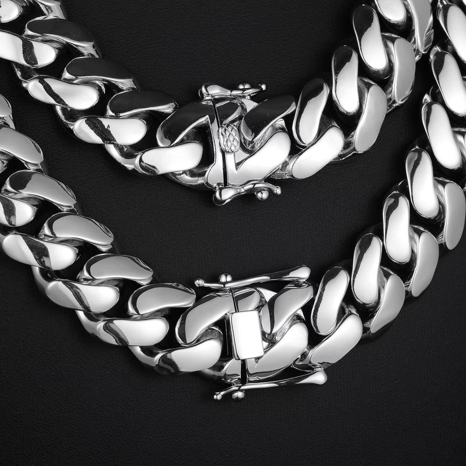 High Quality 10mm-22mm 925 Sterling Silver VVS Moissanite Diamond Miami Hip Hop Jewelry Men's Necklace