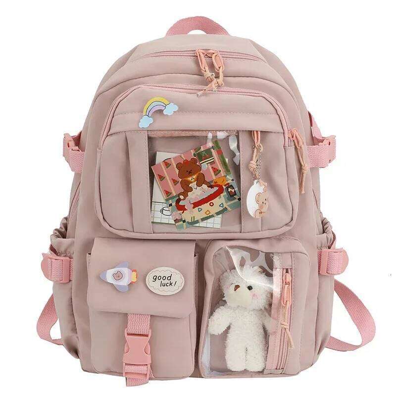 Hot-selling backpack for girls, Korean version, cute Japanese style, campus student book bag, casual large capacity laptop bag. Z260204