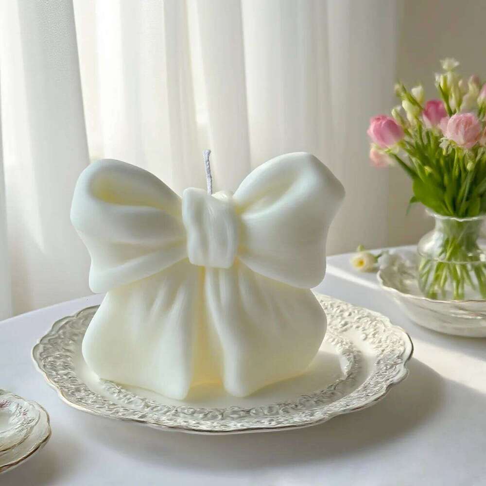 Bowknot Silicone Mold DIY Candle Wax Crystal Epoxy Plaster Craft Home Decor Gift Wedding Favors Decorations S260204