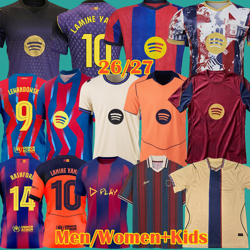 2026 Supercopa soccer jerseyS PEDRI GAVI Barcelonas camiseta de futbol LAMINE YAMAL 25 26 RASHFORD barcalona fourth football shirt kit kids equipment 3XL 4XL