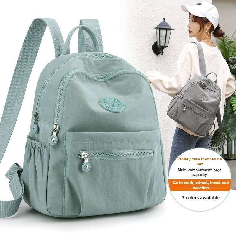 Women Stylish Nylon Oxford Backpack Korean Trendy Small Rucksack Versatile Canvas Bookbag Mommy Travel Bag Z260204