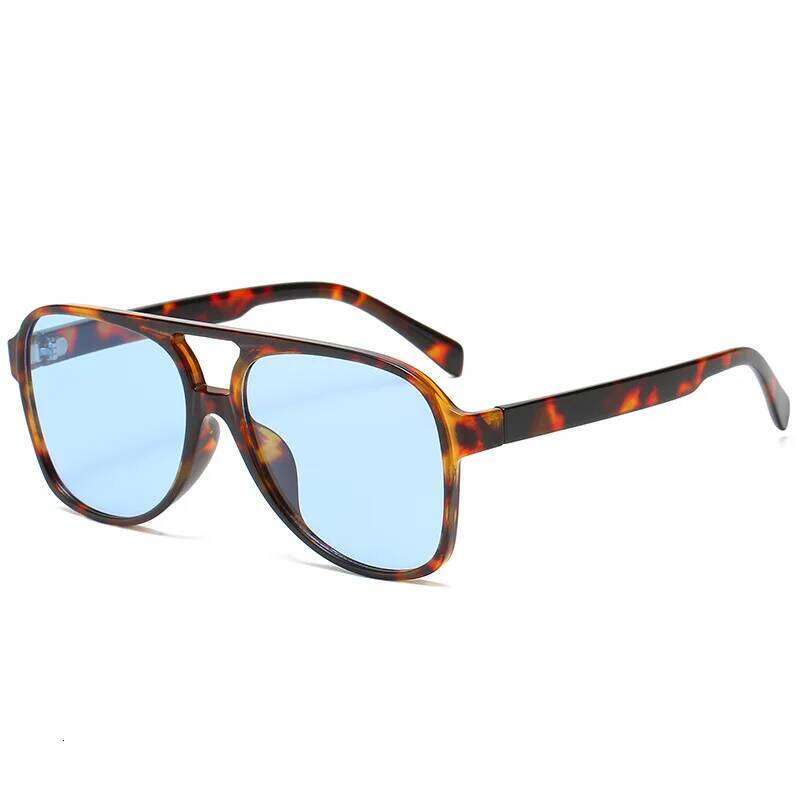 Retro Oval Aviation Sunglasses Men Women Pilot Sun Glasses Black Blue Leopard Yellow Outdoor Beach Trip Eyewear Shades UV400 C260204