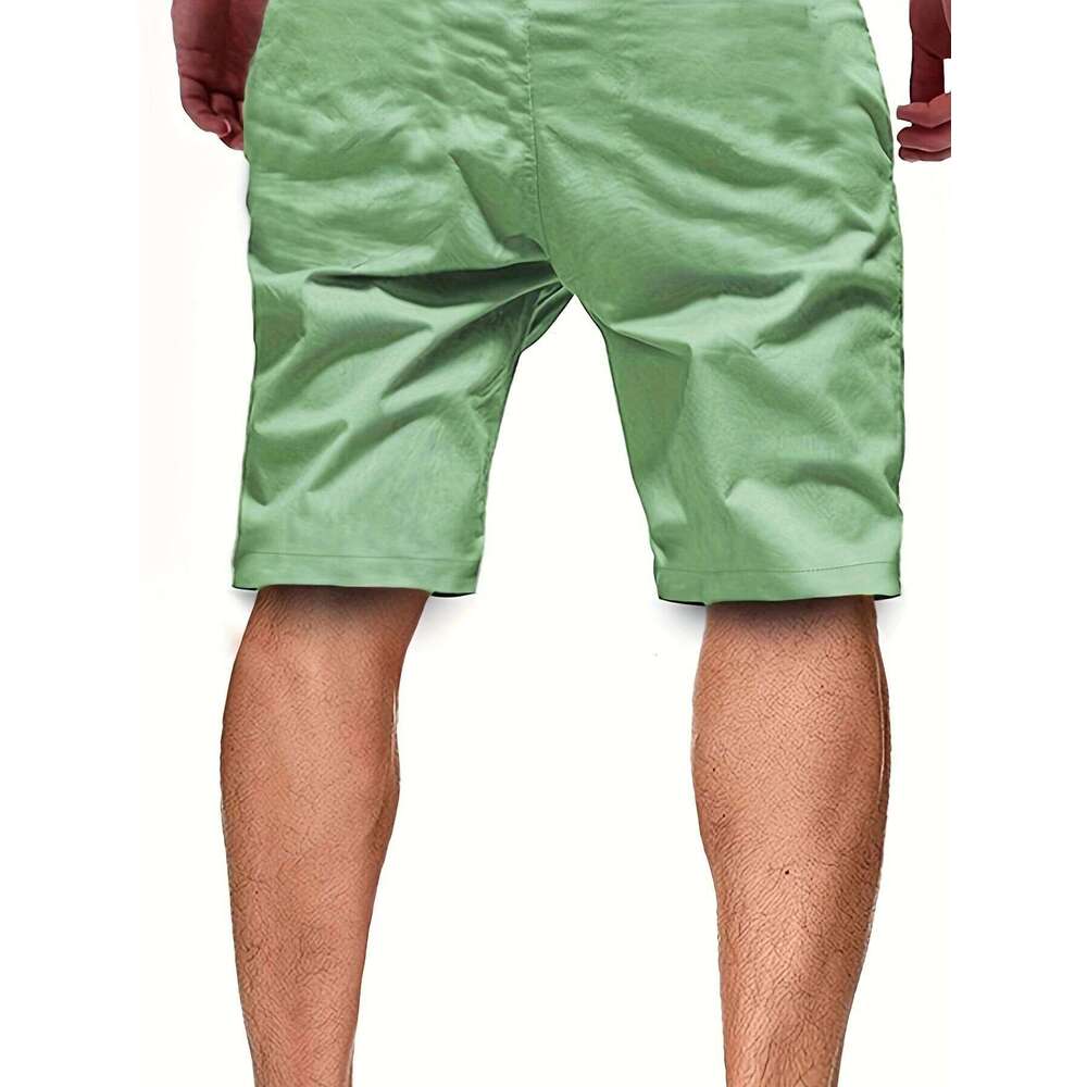 New Men's Casual Bermuda Fitness Jogging Short, Vintage Elastic Waist Cargo shorts XJ260204