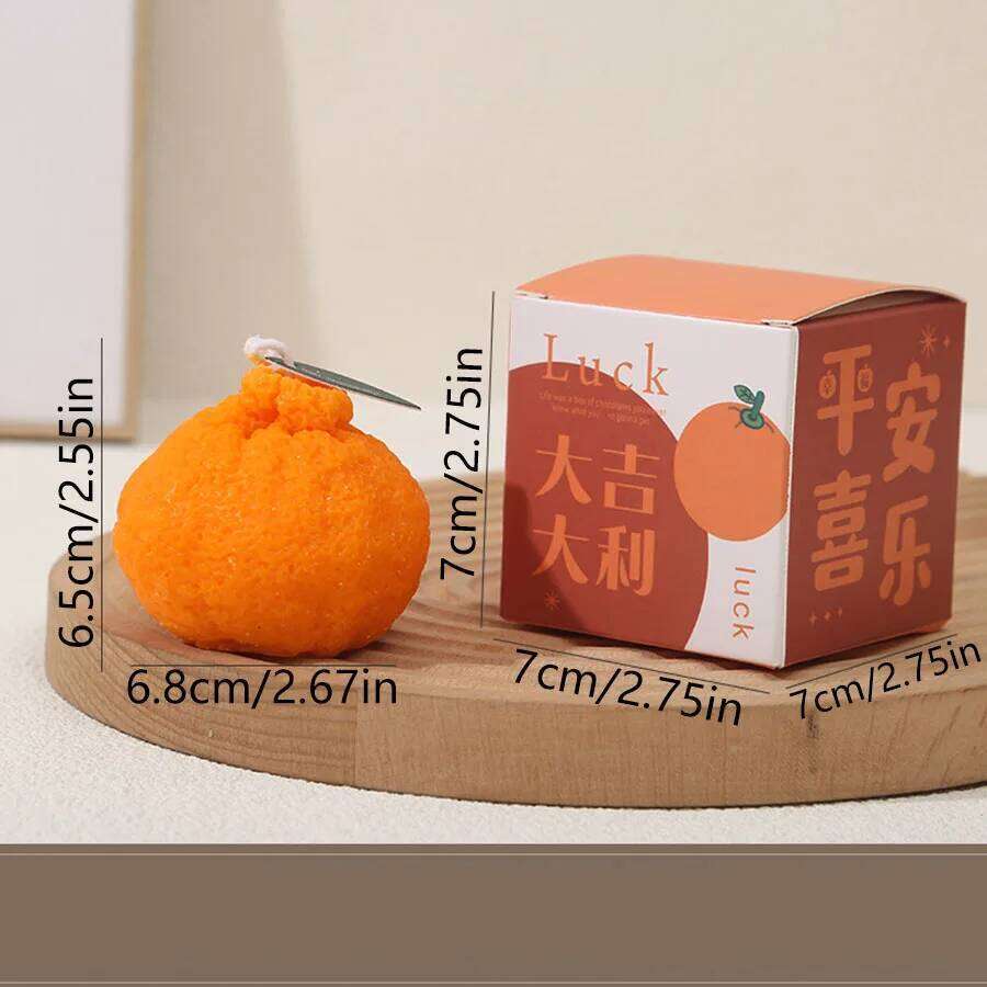 Internet celebrity Ugly Orange Aromatherapy Candle Soy Wax Creative Gift Shooting Props Scene Decoration Ornament S260204