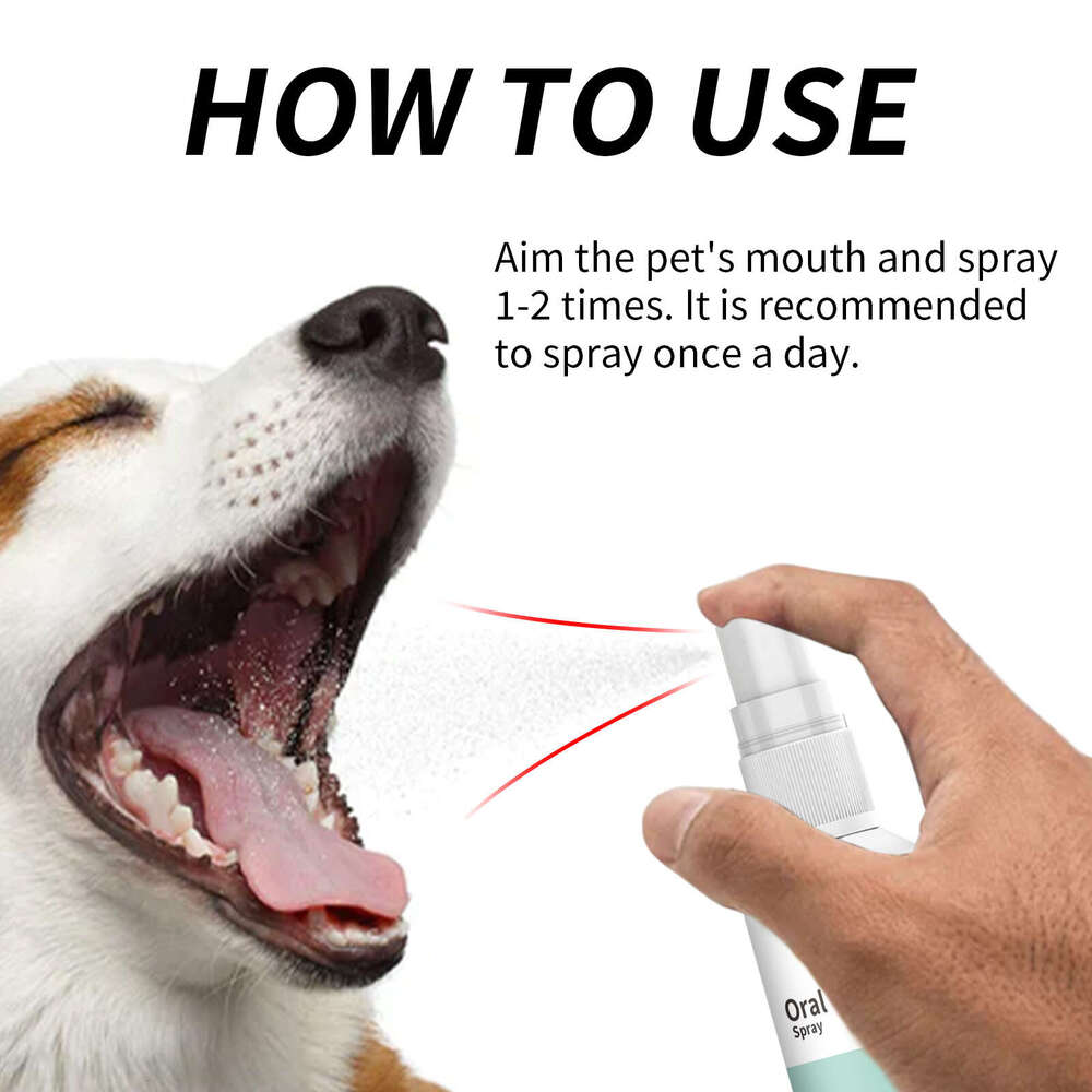 Yegbong Pet Mint Flavor Spray Cleaning Dog Oral Odor Fresh Breath Care S260203