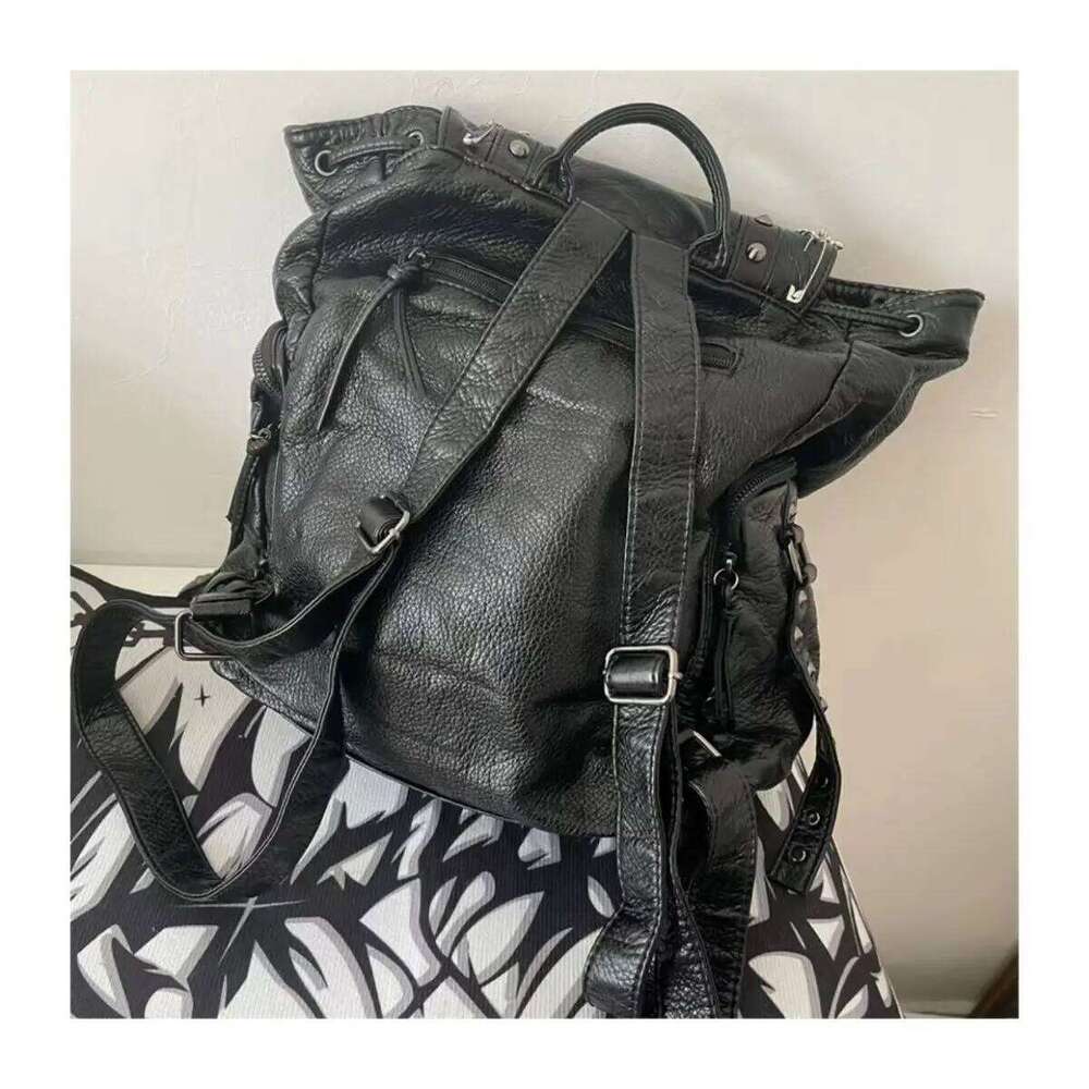Grunge Rivet black Y2k Backpack Women Gothic Subculture Punk Cross Black Mochila Ladies Vintage Harajuku Backpacks Aesthetic Z260202