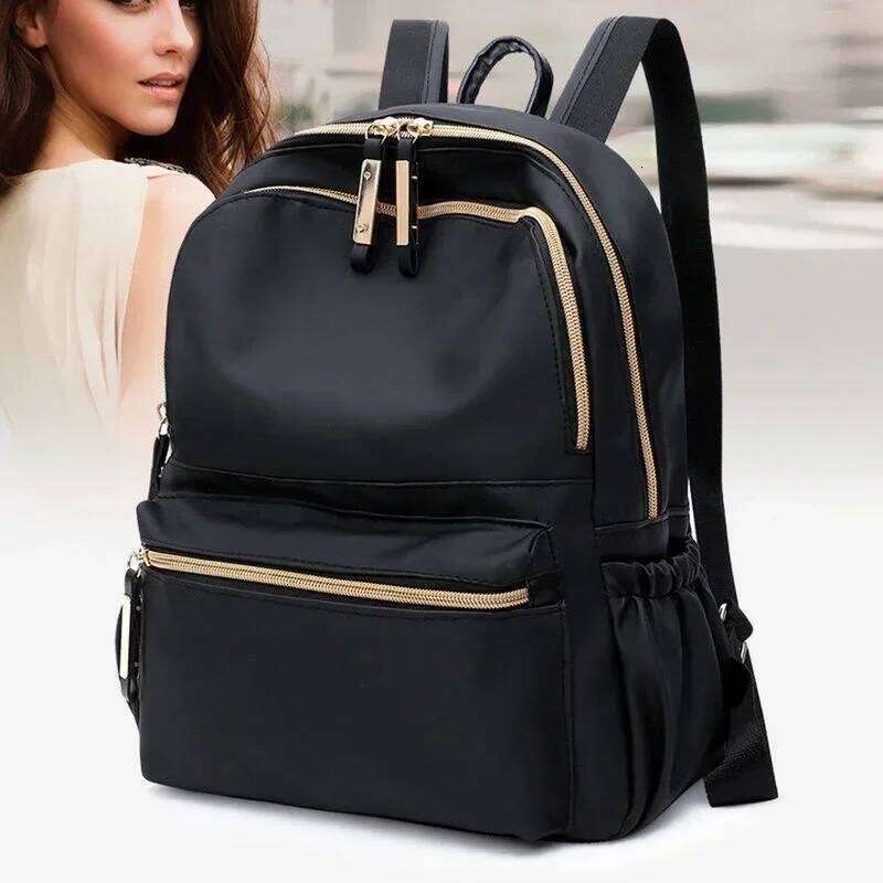 Fashionable Large Capacity Women's University Backpack Waterproof Laptop Travel Leisure Simple Versatile Shoulder Bag Z260204
