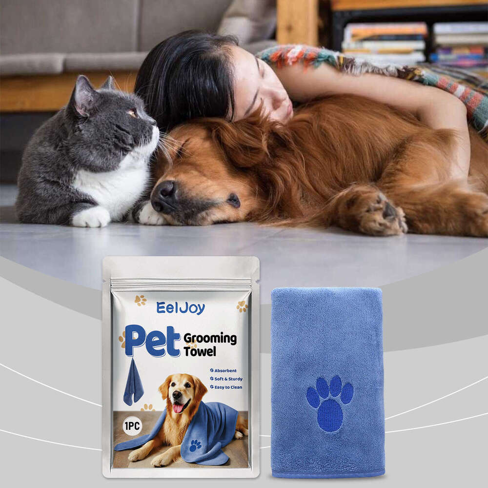 EelJoy Microfiber Absorbent Towel Soft Durable Quick Dry Pet Grooming Care S260203
