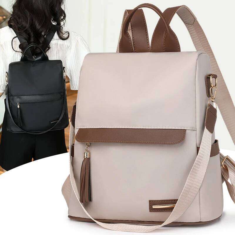 Women Casual Waterproof Nylon Backpack New Large Capacity Women's Travel Shoulder Bags Fashion Brand Female Anti Theft Rucksack Z260204