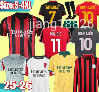 25 26 IBRAHIMOVIC GIROUD Soccer Jerseys 2024 PULISIC THEO TONALI REIJNDERS Shirt ROMAGNOLI RAFA LEAO S.CASTILLEJO REIJNDERS LOFTUS-CHEEK Football uniform