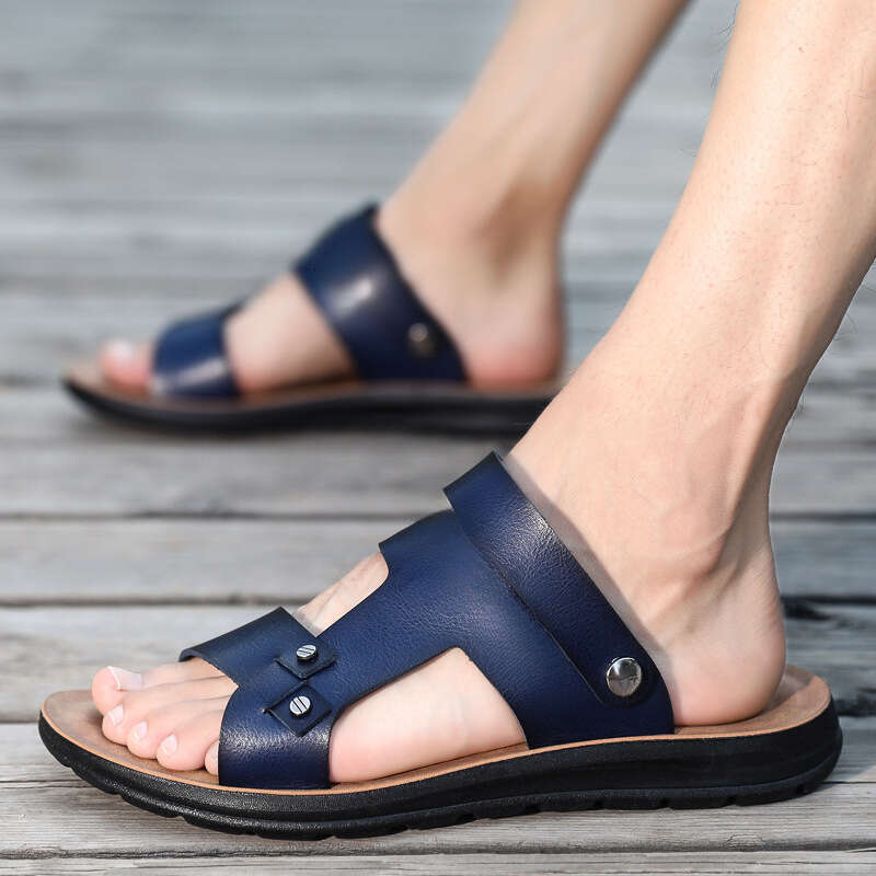 slippers designer mens sandals summer new fashion slippers mens one shoe two wear casual beach shoes mens shoes comfortable breathable casual shoes