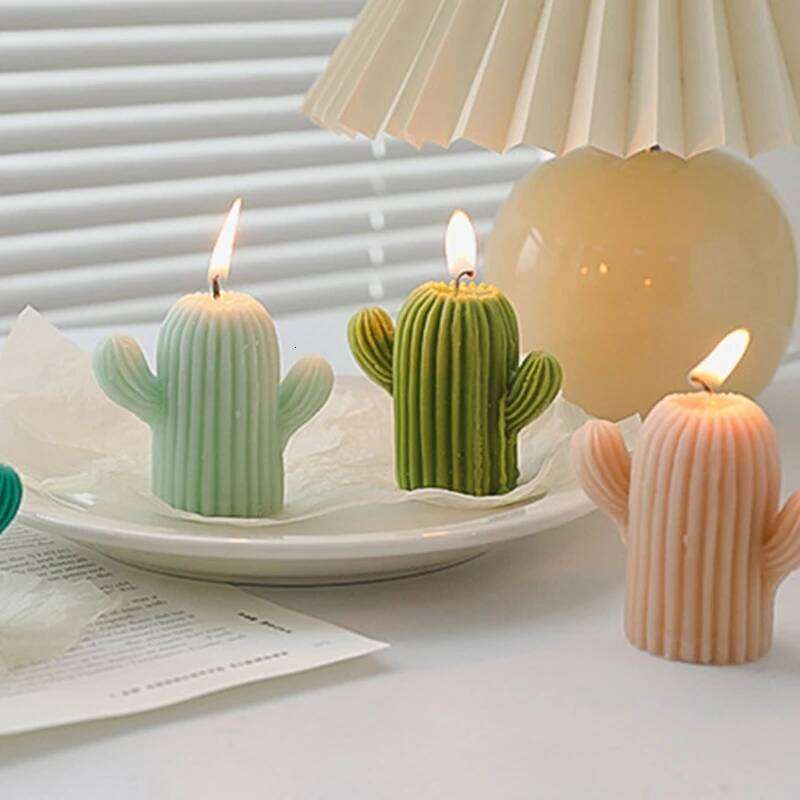 Small Cactus Scented Wax Candles Ornament Home Bedroom Office Wedding Party Decoration for Cre S260204