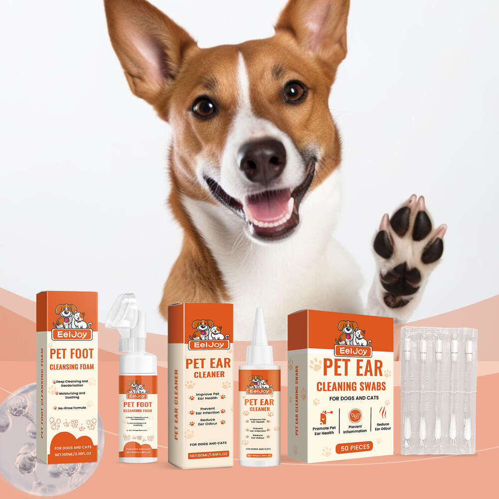 EelJoy Foot Foam Cats Dogs, Gentle Paw Cleaner for Ear Wax and Odor Removal S260203