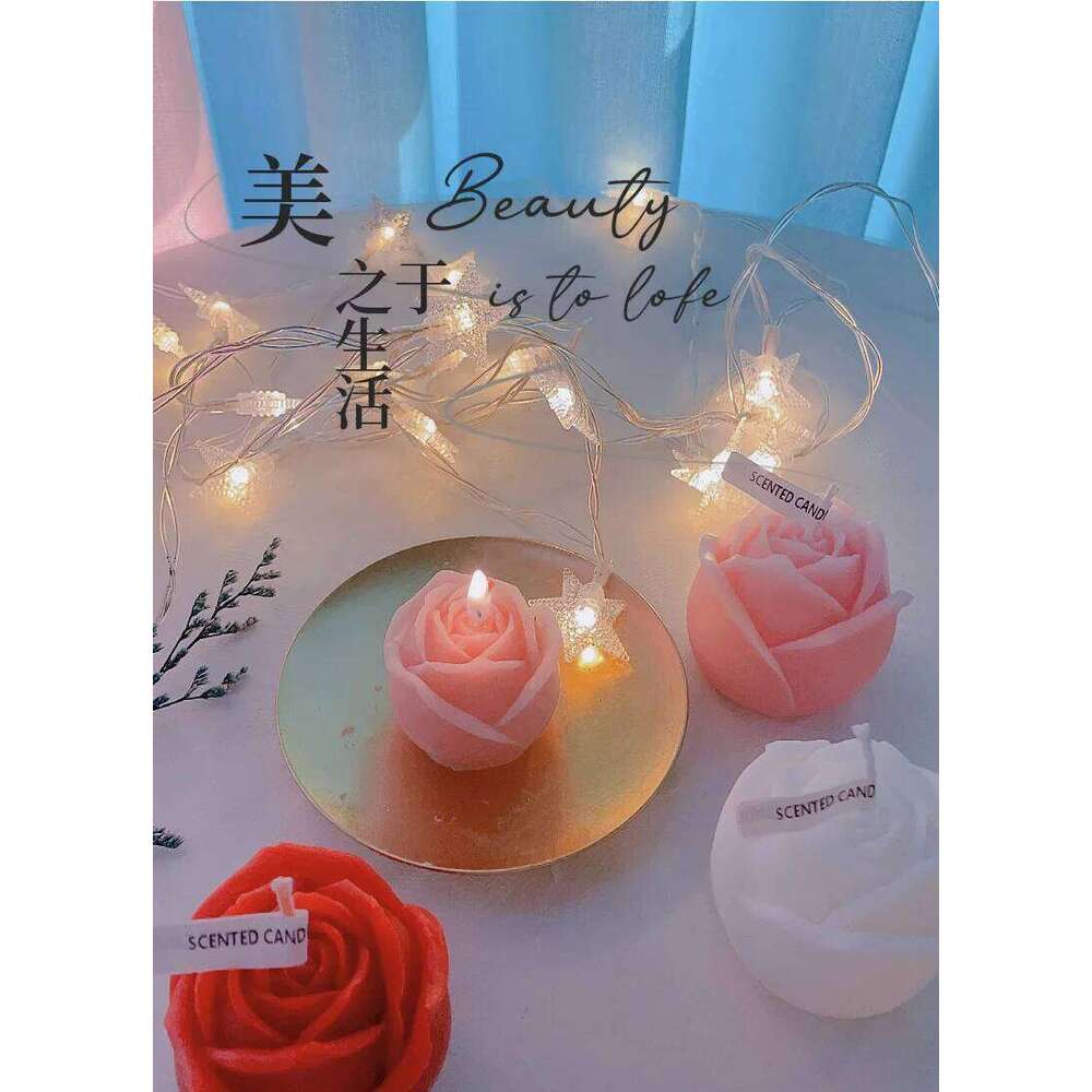 large Rose Flower Candle Birthday Atmosphere Suitable for Gifting Romantic Scented Candles to Enhance Mood S260204