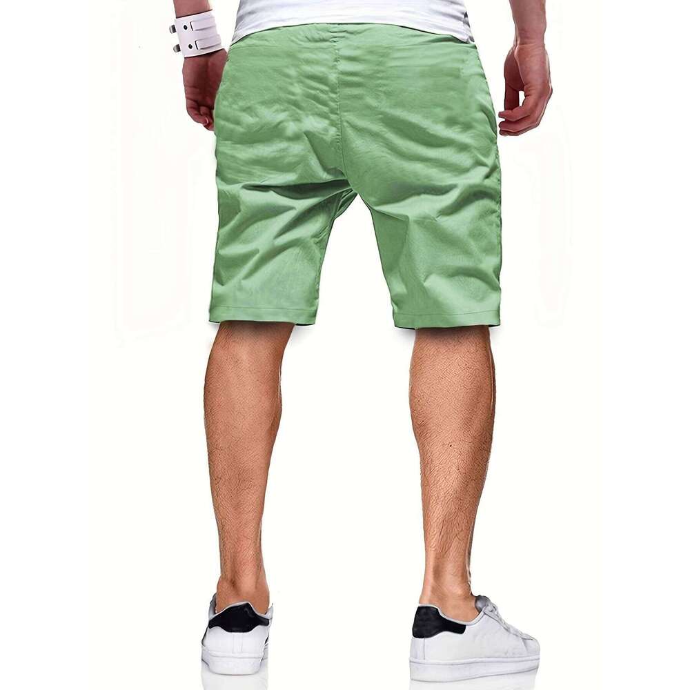 New Men's Casual Bermuda Fitness Jogging Short, Vintage Elastic Waist Cargo shorts XJ260204
